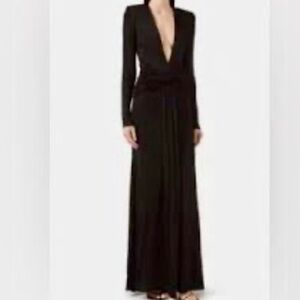 AQ/AQ Black Madisson Dress Long Sleeve Gown